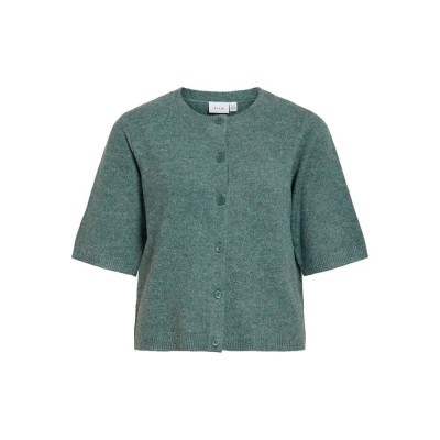 жилетка,мъжки,пуловери,дамски,пуловери,vila,liga,o,neck,knit,cardigan,green,(balsam,green,melange)
