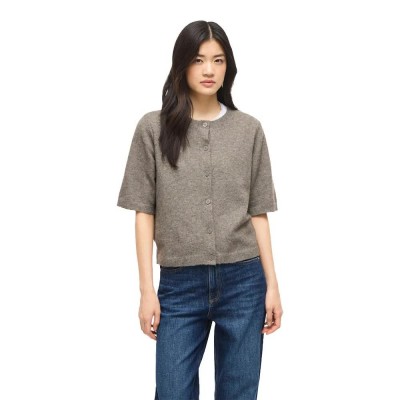 жилетка,мъжки,пуловери,дамски,пуловери,vila,liga,o,neck,knit,cardigan,grey,(falcon,melange)