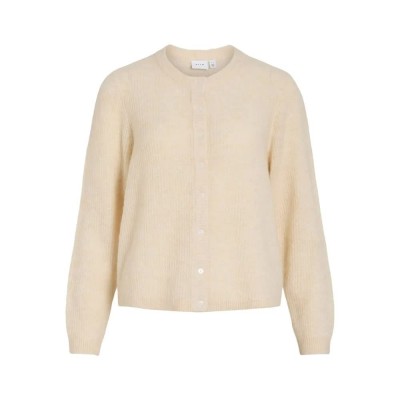 жилетка,дамски,пуловери,дамски,плетени,дрехи,vila,lory,o,neck,knit,cardigan,beige,(sandshell,melange)
