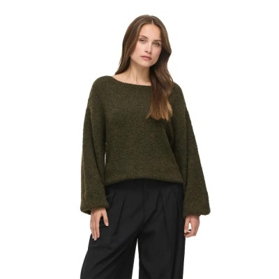 блуза,мъжки,пуловери,дамски,пуловери,vila,marley,knit,sweater,green,(forest,night,melange)