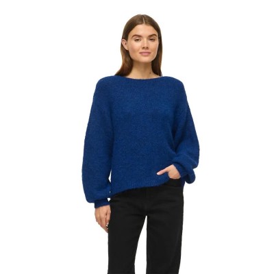 блуза,мъжки,пуловери,дамски,пуловери,vila,marley,knit,sweater,blue,(navy,peony,melange)