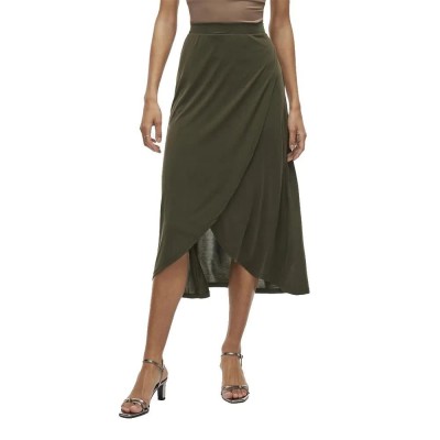 пола,дамски,поли,и,рокли,vila,modala,wrap,high,waist,midi,skirt,green,(forest,night)