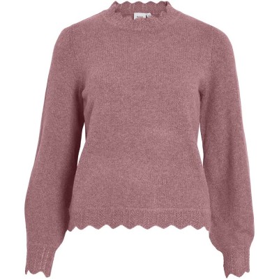 блуза,мъжки,пуловери,дамски,пуловери,vila,nikolina,o,neck,knit,sweater,purple,(nostalgia,rose,melange)