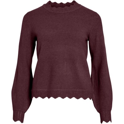 блуза,мъжки,пуловери,дамски,пуловери,vila,nikolina,o,neck,knit,sweater,red,purple,(port,royale,melange)