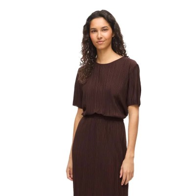 тениска,мъжки,тениски,дамски,тениски,vila,plisa,o,neck,top,short,sleeve,t,shirt,brown,(coffee,bean)