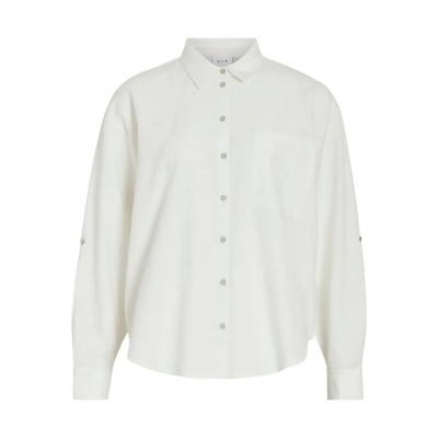 риза,с,дълъг,ръкав,дамски,ризи,мъжки,ризи,vila,prisilla,loose,long,sleeve,shirt,white,(snow,white)