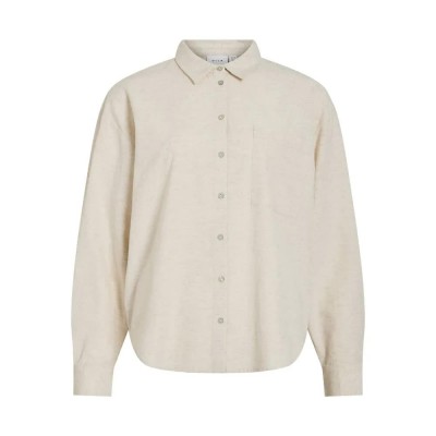 риза,с,дълъг,ръкав,дамски,ризи,мъжки,ризи,vila,prisilla,loose,long,sleeve,shirt,beige,(super,light,natural,melan)
