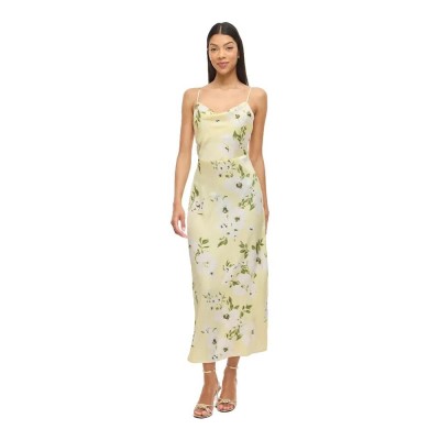 рокля,дамски,поли,и,рокли,vila,ravenna,sleeveless,midi,dress,yellow,(pastel,yellow,egret,flowers)