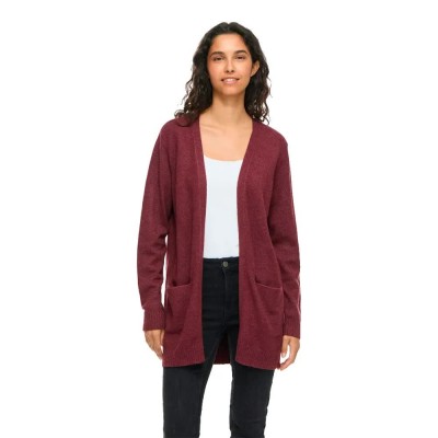 жилетка,мъжки,пуловери,дамски,пуловери,vila,ril,open,knit,cardigan,red,(port,royale,dark,melange)