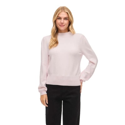 блуза,мъжки,пуловери,дамски,пуловери,vila,ril,balloon,high,neck,sweater,pink,(cherry,blossom,light,melange)