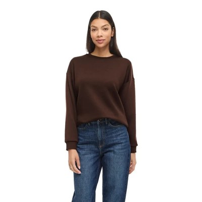 блуза,дамски,блузи,vila,sandy,top,sweatshirt,brown,(coffee,bean)
