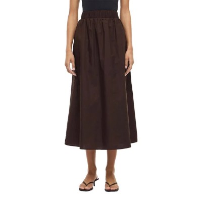 пола,дамски,поли,и,рокли,vila,sophie,ankle,high,waist,midi,skirt,brown,(coffee,bean)