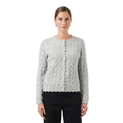 жилетка,дамски,пуловери,дамски,плетени,дрехи,yas,bubera,knit,cardigan,beige,(light,grey,melange)