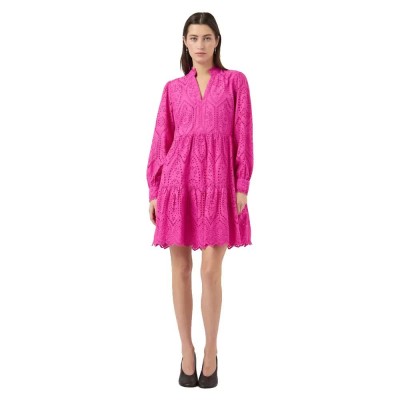 рокля,дамски,поли,и,рокли,yas,holi,long,sleeve,short,dress,pink,(rose,violet)