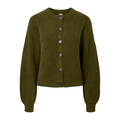 жилетка,мъжки,пуловери,дамски,пуловери,yas,johi,wool,blend,cardigan,green,(fir,green)