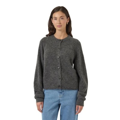 жилетка,дамски,пуловери,дамски,плетени,дрехи,yas,johi,wool,blend,cardigan,grey,(medium,grey,melange)
