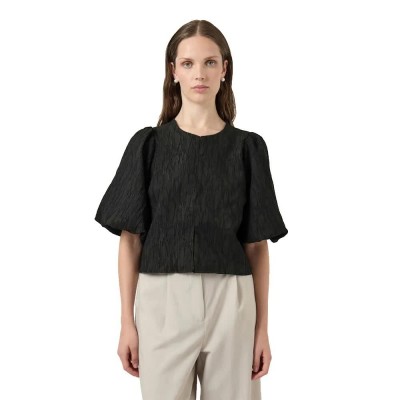 дамски,блузи,yas,minu,2,4,short,top,short,sleeve,blouse,black,(black)