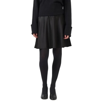 пола,дамски,поли,и,рокли,yas,pella,volume,high,waist,short,skirt,black,(black)