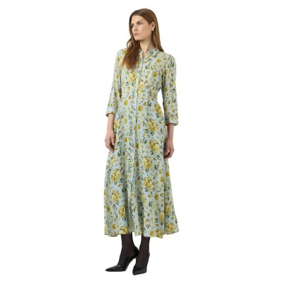 рокля,дамски,поли,и,рокли,yas,savanna,long,shirt,3,4,sleeve,long,dress,blue,(skyway,matira)