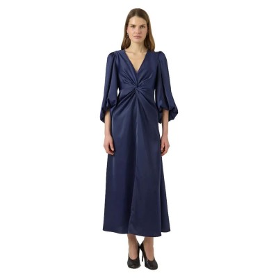 рокля,дамски,поли,и,рокли,yas,thea,3,4,sleeve,long,dress,blue,(evening,blue)