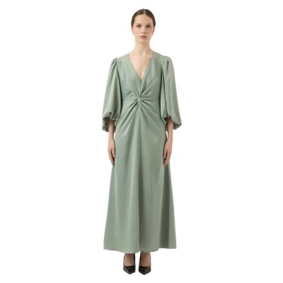 рокля,дамски,поли,и,рокли,yas,thea,3,4,sleeve,long,dress,green,(green,milieu)