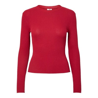 блуза,дамски,пуловери,дамски,плетени,дрехи,yas,zoey,knit,sweater,red,(jester,red)