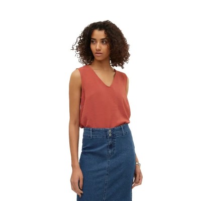 тениска,мъжки,тениски,дамски,тениски,vero,moda,alva,sleeveless,v,neck,t,shirt,red,(marsala)