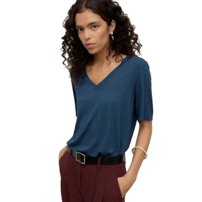 тениска,мъжки,тениски,дамски,тениски,vero,moda,awrita,short,sleeve,v,neck,t,shirt,blue,(midnight,navy)