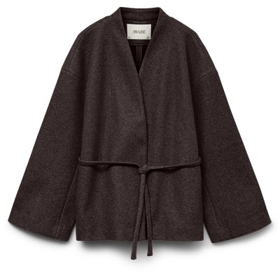 яке,мъжки,якета,дамски,якета,и,палта,vero,moda,awsijina,v,neck,jacket,brown,(coffee,bean)