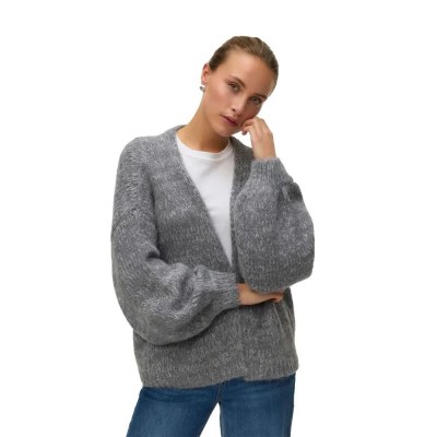 жилетка,дамски,пуловери,дамски,плетени,дрехи,vero,moda,maybe,open,cardigan,grey,(medium,grey,melange)