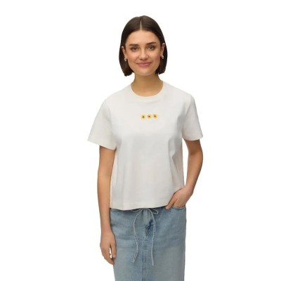тениска,мъжки,тениски,дамски,тениски,vero,moda,sara,mette,box,short,sleeve,t,shirt,white,(snow,white,sunflower)