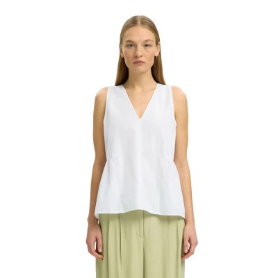 тениска,мъжки,тениски,дамски,тениски,selected,blair,peplum,sleeveless,v,neck,t,shirt,white,(bright,white)