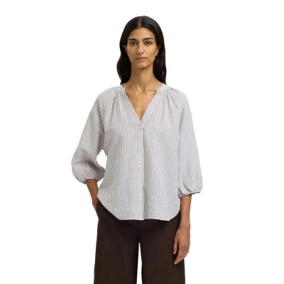 дамски,ризи,мъжки,ризи,selected,cleo,alberta,linen,blend,3,4,sleeve,shirt,white,(bright,white,chocolate,chip)