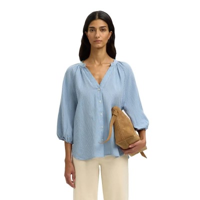 дамски,ризи,мъжки,ризи,selected,cleo,alberta,linen,blend,3,4,sleeve,shirt,blue,(dusty,blue,bright,white)