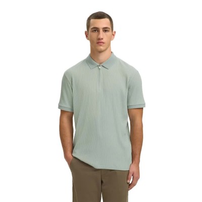 дамски,блузи,с,яка,мъжки,блузи,с,яка,selected,fave,structure,polo,short,sleeve,polo,green,(aqua,gray)