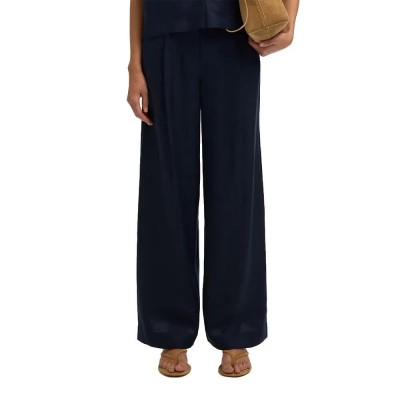 панталони,мъжки,панталони,дамски,панталони,selected,lyra,wide,linen,blend,high,waist,pants,blue,(dark,sapphire)