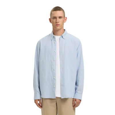 риза,с,дълъг,ръкав,дамски,ризи,мъжки,ризи,selected,clay,linen,regular,fit,long,sleeve,shirt,blue,(dusty,blue,mixed,white)
