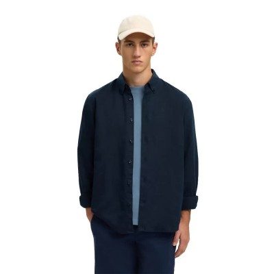 риза,с,дълъг,ръкав,дамски,ризи,мъжки,ризи,selected,regclay,linenblend,long,sleeve,shirt,blue,(sky,captain)