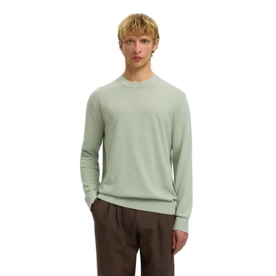 блуза,мъжки,пуловери,selected,torino,knit,sweater,green,(aqua,gray)