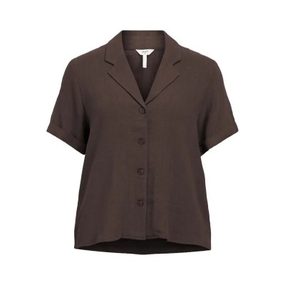 риза,с,къс,ръкав,дамски,ризи,мъжки,ризи,object,sanne,regular,short,sleeve,shirt,brown,(seal,brown)