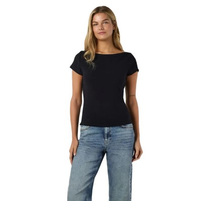 тениска,мъжки,тениски,дамски,тениски,noisy,may,maya,boatneck,short,sleeve,t,shirt,black,(black)