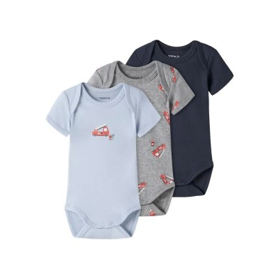 детски,облекла,за,момчета,name,it,firetruck,short,sleeve,body,3,units,multicolor,(grey,melange,cashmere,blue,dark,sapphire)