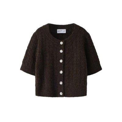 жилетка,мъжки,пуловери,дамски,пуловери,name,it,nalisa,loose,knit,cardigan,black,(mole)