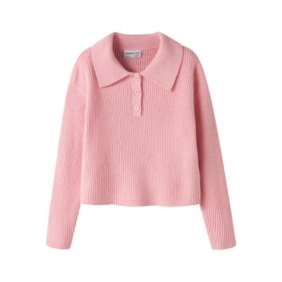 блуза,детски,блузи,name,it,nia,loose,polo,knit,l,sweater,pink,(winsome,orchid)