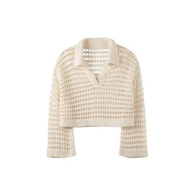 блуза,мъжки,пуловери,дамски,пуловери,balmohk,30000553,open,work,sweater,beige,(ecru)