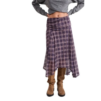 пола,дамски,поли,и,рокли,balmohk,30000594,print,checks,midi,skirt,purple,(burgundy)