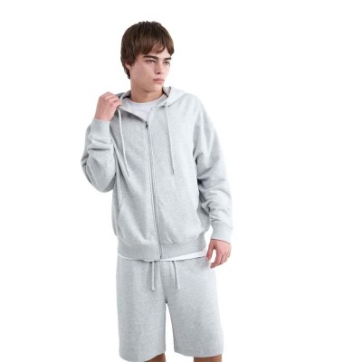 блуза,мъжки,пуловери,balmohk,30000811,full,zip,sweatshirt,grey,(light,grey,melange)