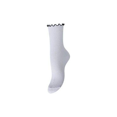 чорапи,дамски,чорапи,pieces,afia,contrast,frill,socks,white,(bright,white,black)