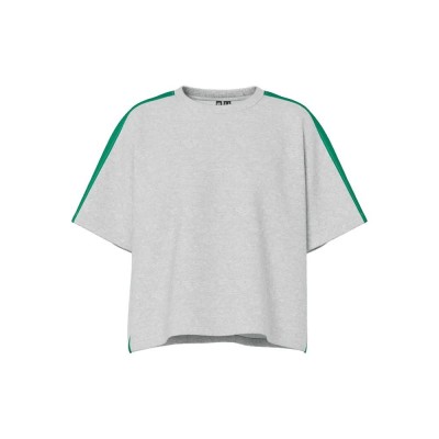 блуза,дамски,блузи,pieces,chilli,summer,tape,sweatshirt,grey,(light,grey,melange,tape,pepper,green)