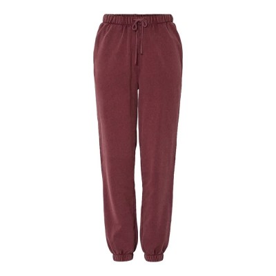 панталони,дамски,панталони,pieces,chilli,washed,high,waist,pants,purple,(tawny,port,washed)